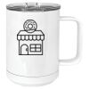 15 oz. White Vacuum Insulated Mug w/Slider Lid Thumbnail
