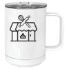15 oz. White Vacuum Insulated Mug w/Slider Lid Thumbnail