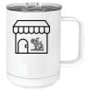 15 oz. White Vacuum Insulated Mug w/Slider Lid Thumbnail