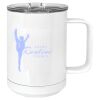 15 oz. White Vacuum Insulated Mug w/Slider Lid Thumbnail