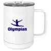 15 oz. White Vacuum Insulated Mug w/Slider Lid Thumbnail