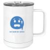 15 oz. White Vacuum Insulated Mug w/Slider Lid Thumbnail