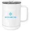 15 oz. White Vacuum Insulated Mug w/Slider Lid Thumbnail