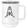 15 oz. White Vacuum Insulated Mug w/Slider Lid Thumbnail