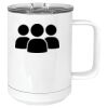 15 oz. White Vacuum Insulated Mug w/Slider Lid Thumbnail