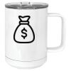 15 oz. White Vacuum Insulated Mug w/Slider Lid Thumbnail
