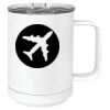 15 oz. White Vacuum Insulated Mug w/Slider Lid Thumbnail