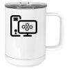 15 oz. White Vacuum Insulated Mug w/Slider Lid Thumbnail