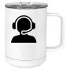 15 oz. White Vacuum Insulated Mug w/Slider Lid Thumbnail