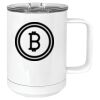 15 oz. White Vacuum Insulated Mug w/Slider Lid Thumbnail