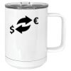 15 oz. White Vacuum Insulated Mug w/Slider Lid Thumbnail