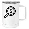 15 oz. White Vacuum Insulated Mug w/Slider Lid Thumbnail