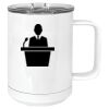 15 oz. White Vacuum Insulated Mug w/Slider Lid Thumbnail