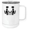 15 oz. White Vacuum Insulated Mug w/Slider Lid Thumbnail