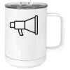 15 oz. White Vacuum Insulated Mug w/Slider Lid Thumbnail