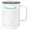 15 oz. White Vacuum Insulated Mug w/Slider Lid Thumbnail