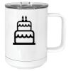 15 oz. White Vacuum Insulated Mug w/Slider Lid Thumbnail