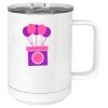15 oz. White Vacuum Insulated Mug w/Slider Lid Thumbnail