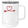 15 oz. White Vacuum Insulated Mug w/Slider Lid Thumbnail