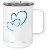 15 oz. White Vacuum Insulated Mug w/Slider Lid Thumbnail