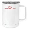 15 oz. White Vacuum Insulated Mug w/Slider Lid Thumbnail
