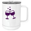 15 oz. White Vacuum Insulated Mug w/Slider Lid Thumbnail