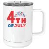 15 oz. White Vacuum Insulated Mug w/Slider Lid Thumbnail