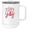 15 oz. White Vacuum Insulated Mug w/Slider Lid Thumbnail