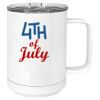 15 oz. White Vacuum Insulated Mug w/Slider Lid Thumbnail