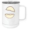 15 oz. White Vacuum Insulated Mug w/Slider Lid Thumbnail