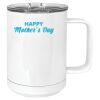 15 oz. White Vacuum Insulated Mug w/Slider Lid Thumbnail