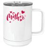 15 oz. White Vacuum Insulated Mug w/Slider Lid Thumbnail