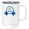 15 oz. White Vacuum Insulated Mug w/Slider Lid Thumbnail