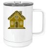 15 oz. White Vacuum Insulated Mug w/Slider Lid Thumbnail