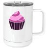15 oz. White Vacuum Insulated Mug w/Slider Lid Thumbnail