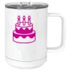 15 oz. White Vacuum Insulated Mug w/Slider Lid Thumbnail