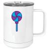 15 oz. White Vacuum Insulated Mug w/Slider Lid Thumbnail
