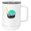 15 oz. White Vacuum Insulated Mug w/Slider Lid Thumbnail
