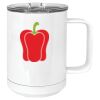 15 oz. White Vacuum Insulated Mug w/Slider Lid Thumbnail