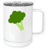 15 oz. White Vacuum Insulated Mug w/Slider Lid Thumbnail