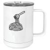 15 oz. White Vacuum Insulated Mug w/Slider Lid Thumbnail