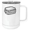 15 oz. White Vacuum Insulated Mug w/Slider Lid Thumbnail