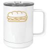 15 oz. White Vacuum Insulated Mug w/Slider Lid Thumbnail