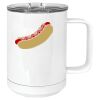 15 oz. White Vacuum Insulated Mug w/Slider Lid Thumbnail