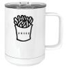 15 oz. White Vacuum Insulated Mug w/Slider Lid Thumbnail