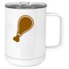 15 oz. White Vacuum Insulated Mug w/Slider Lid Thumbnail