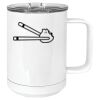 15 oz. White Vacuum Insulated Mug w/Slider Lid Thumbnail