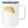 15 oz. White Vacuum Insulated Mug w/Slider Lid Thumbnail