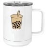 15 oz. White Vacuum Insulated Mug w/Slider Lid Thumbnail