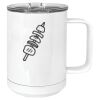 15 oz. White Vacuum Insulated Mug w/Slider Lid Thumbnail